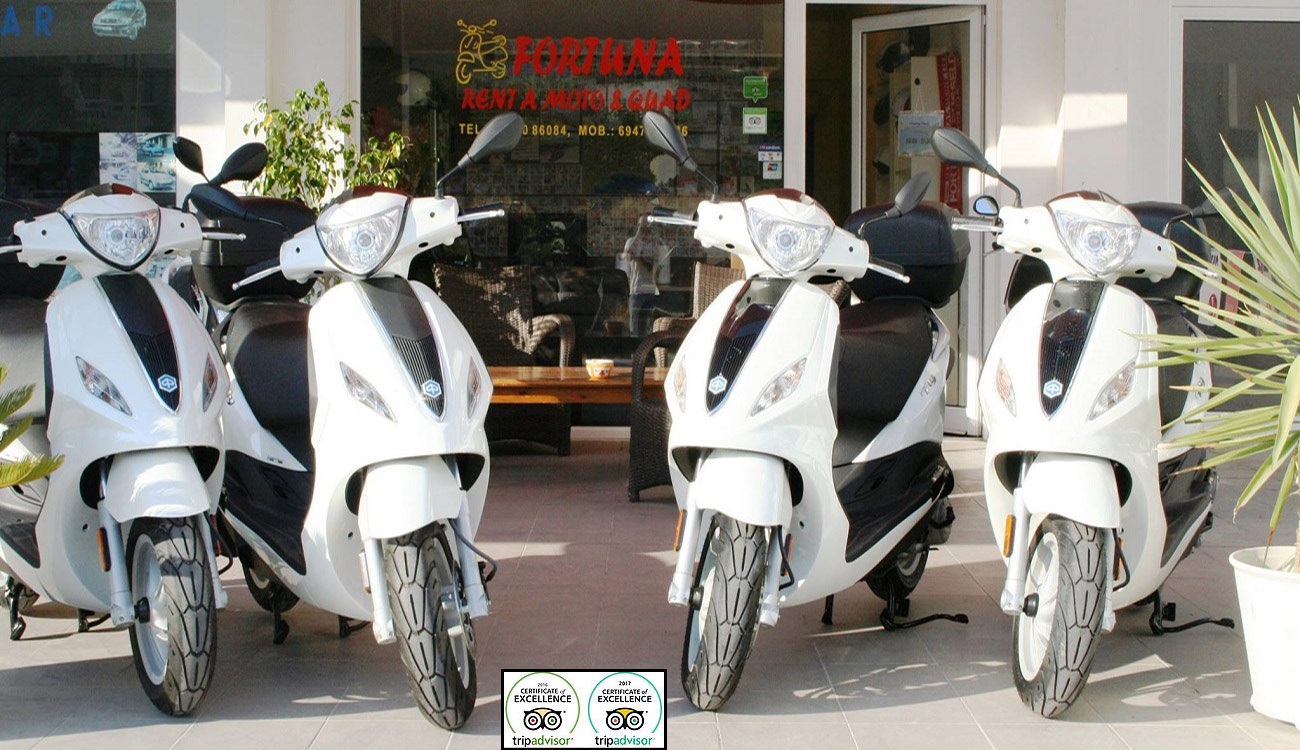 Fortuna Moto rhodes kalithea Faliraki rent a motorbike and ...