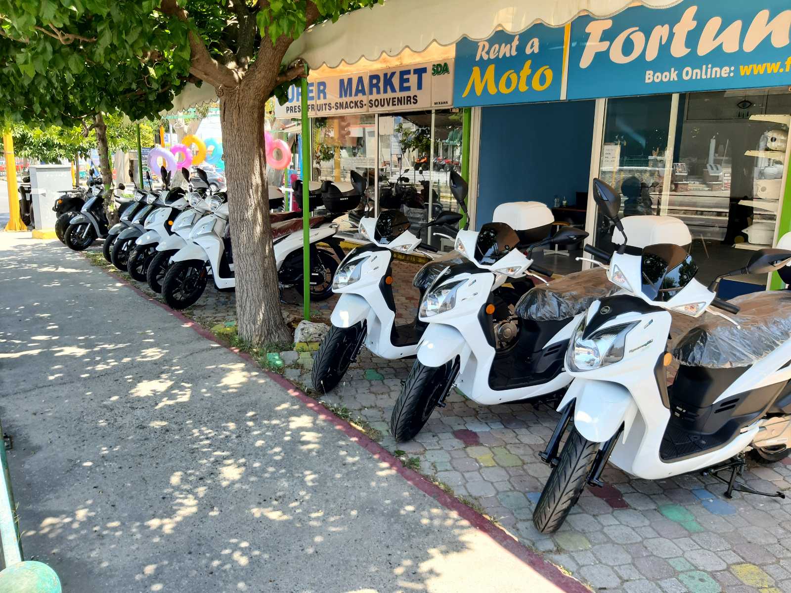 Fortuna moto Faliraki rhodes rent a motorbike quad